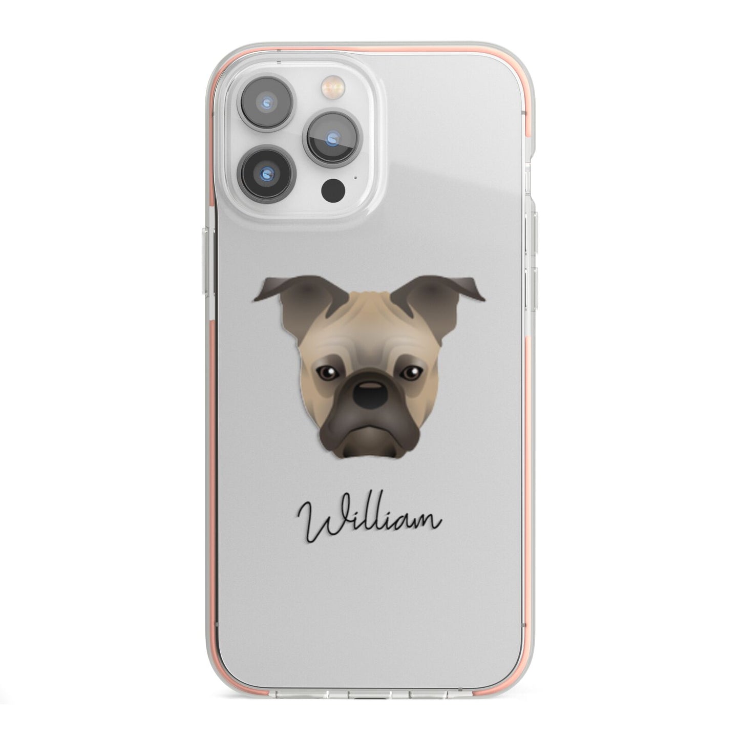 Frug Personalised iPhone 13 Pro Max TPU Impact Case with Pink Edges