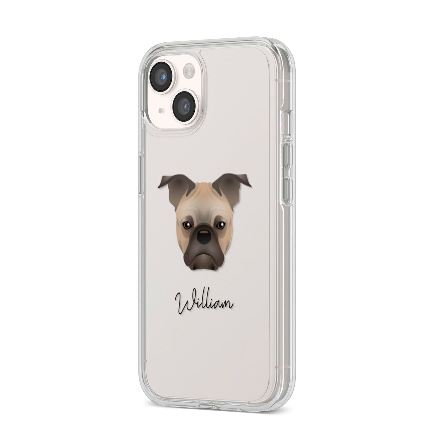 Frug Personalised iPhone 14 Clear Tough Case Starlight Angled Image