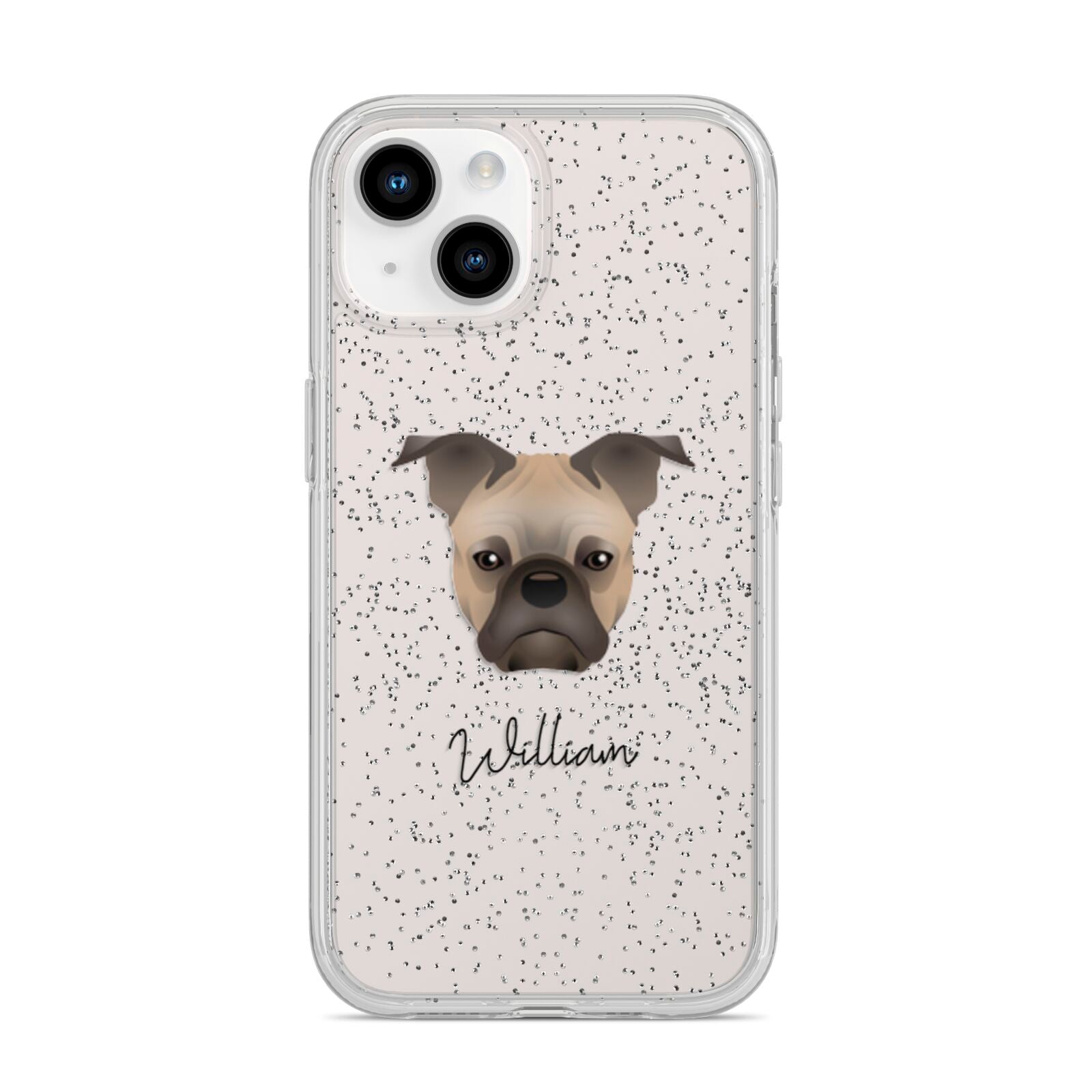 Frug Personalised iPhone 14 Glitter Tough Case Starlight