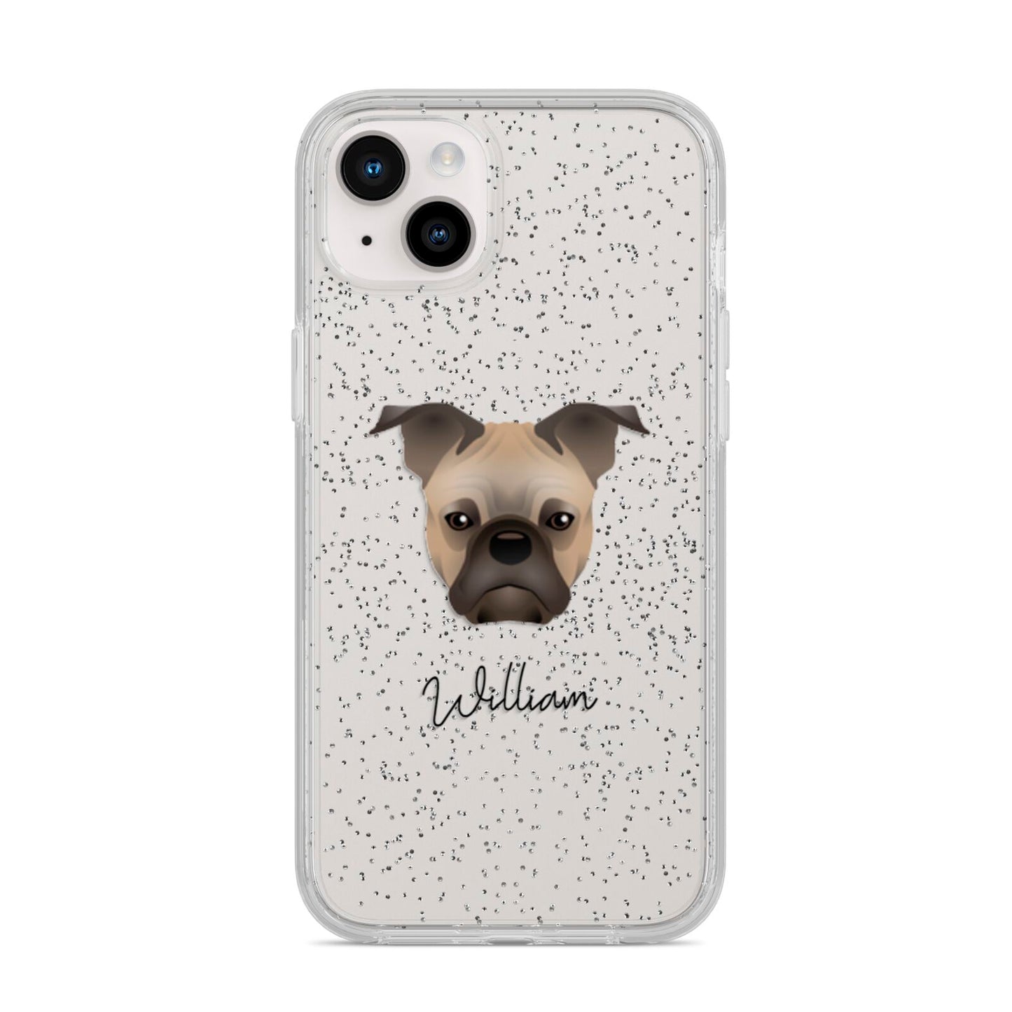 Frug Personalised iPhone 14 Plus Glitter Tough Case Starlight