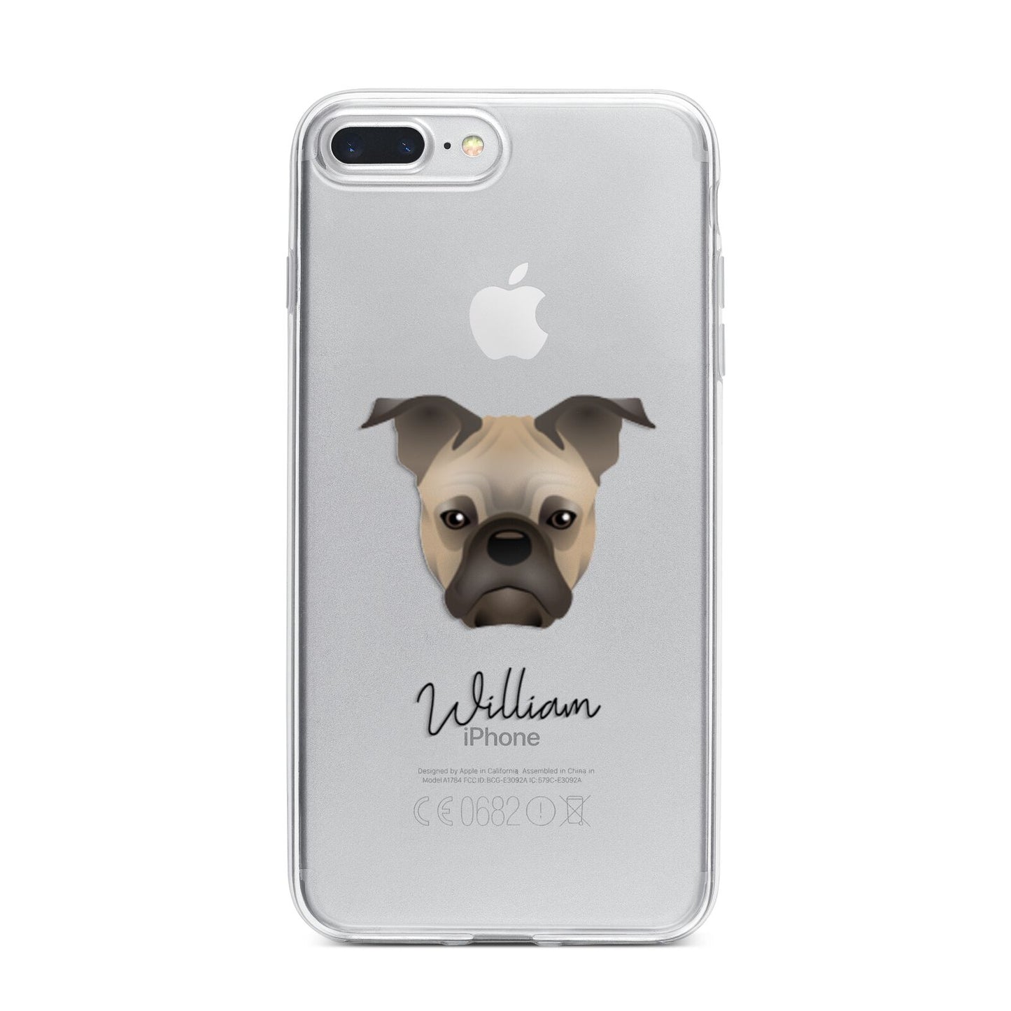 Frug Personalised iPhone 7 Plus Bumper Case on Silver iPhone