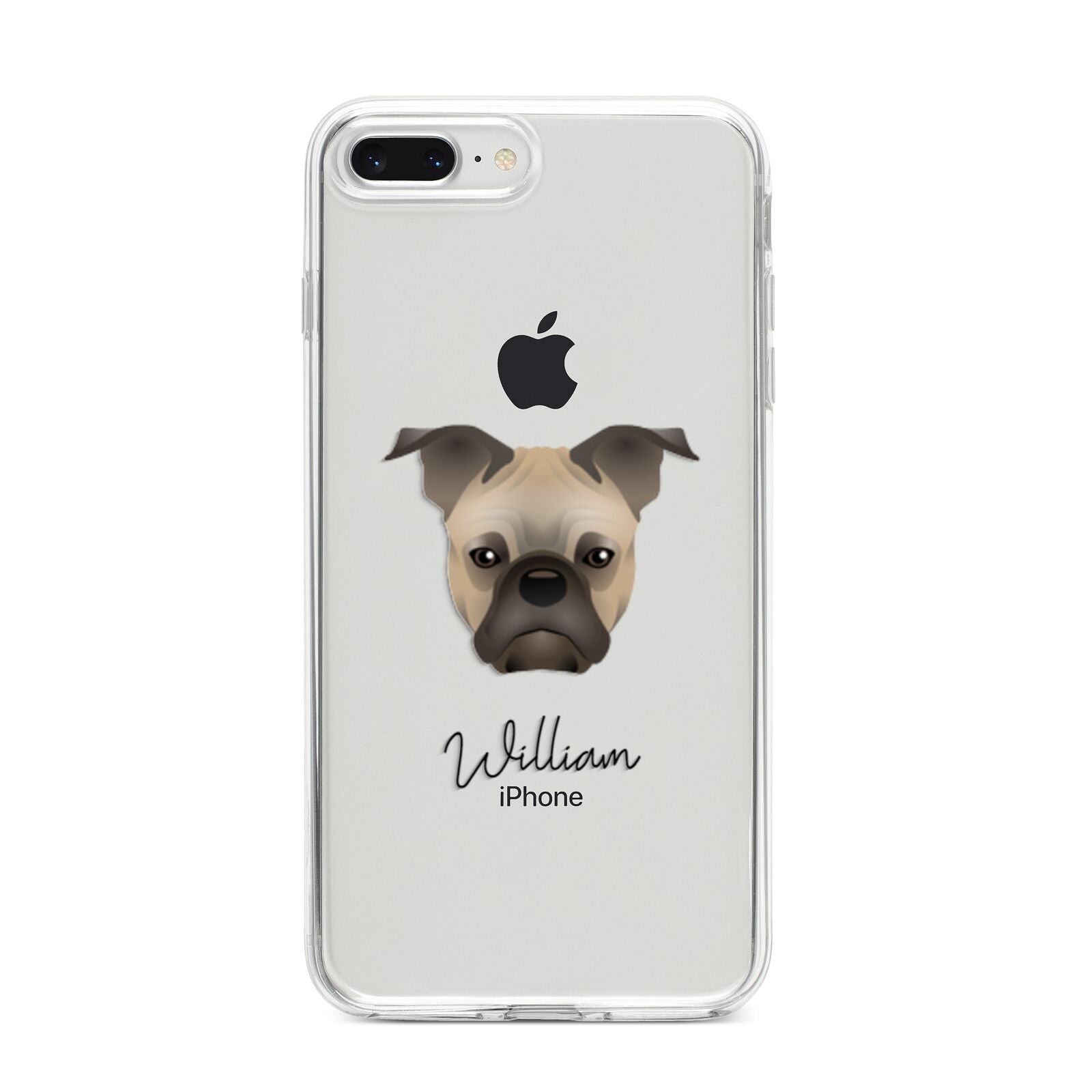 Frug Personalised iPhone 8 Plus Bumper Case on Silver iPhone