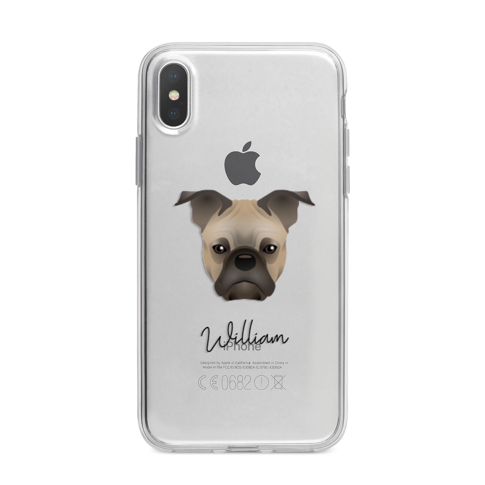 Frug Personalised iPhone X Bumper Case on Silver iPhone Alternative Image 1