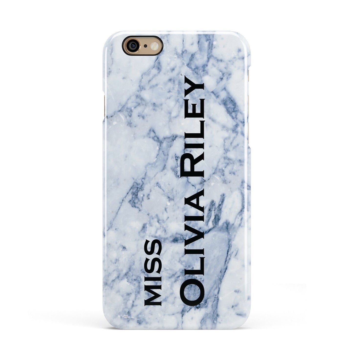 Full Name Grey Marble Apple iPhone 6 3D Snap Case