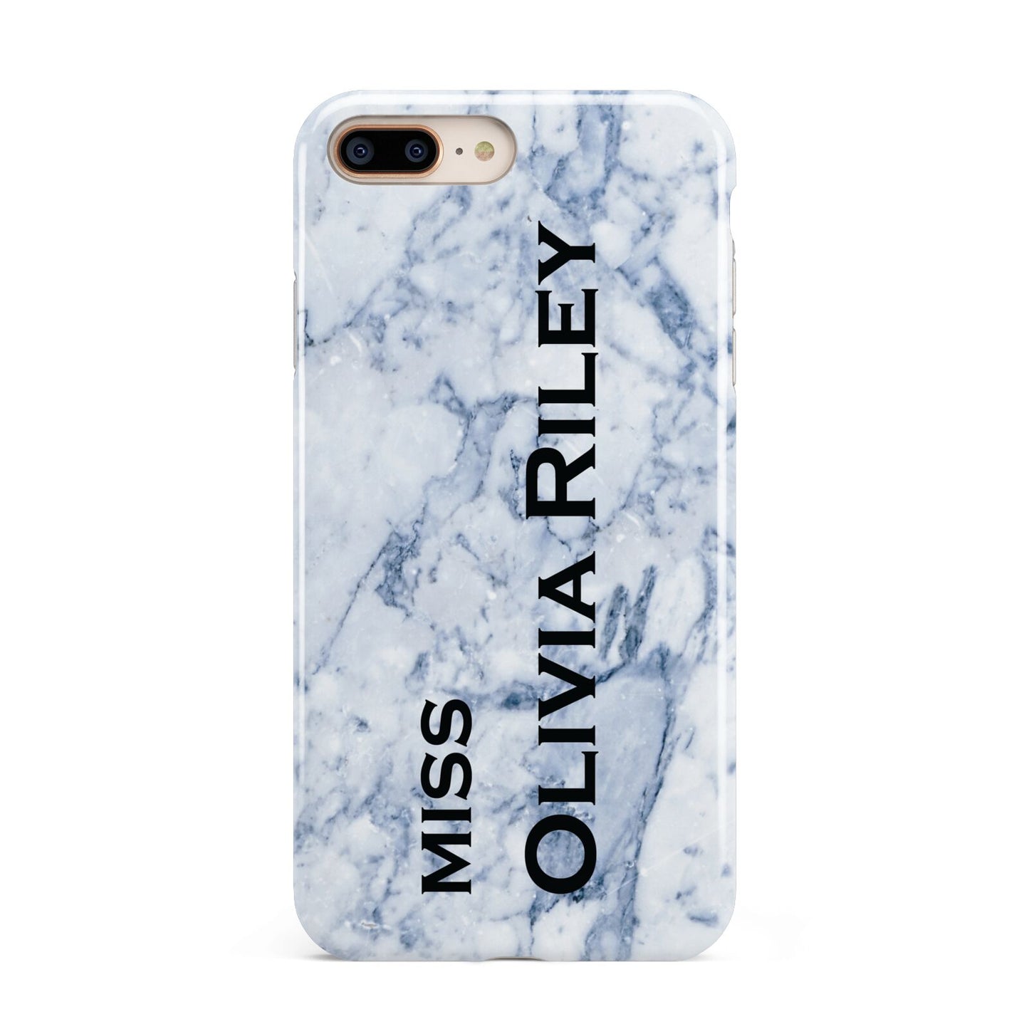 Full Name Grey Marble Apple iPhone 7 8 Plus 3D Tough Case