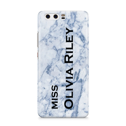 Full Name Grey Marble Huawei P10 Phone Case