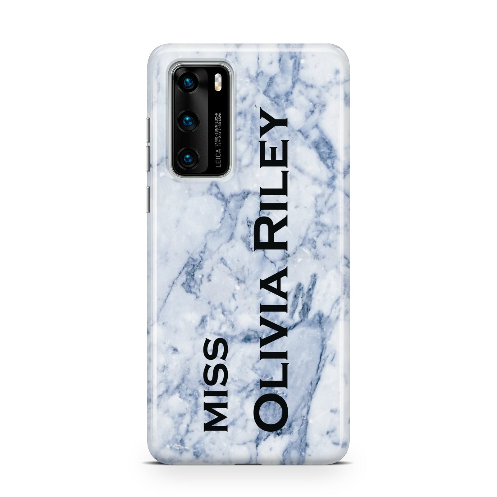 Full Name Grey Marble Huawei P40 Phone Case