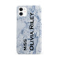 Full Name Grey Marble iPhone 11 3D Snap Case
