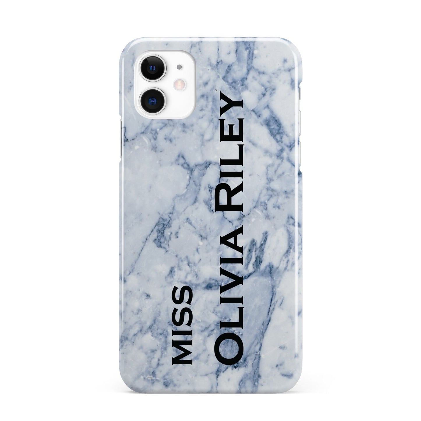 Full Name Grey Marble iPhone 11 3D Snap Case