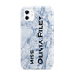 Full Name Grey Marble iPhone 11 3D Tough Case