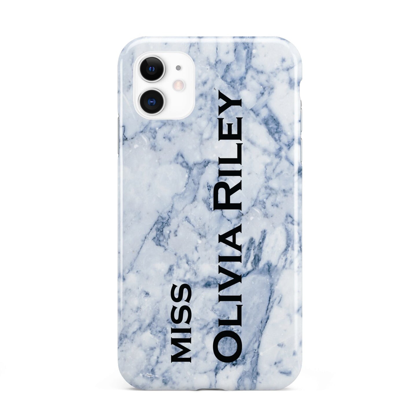 Full Name Grey Marble iPhone 11 3D Tough Case