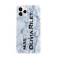 Full Name Grey Marble iPhone 11 Pro 3D Snap Case