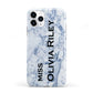 Full Name Grey Marble iPhone 11 Pro 3D Tough Case
