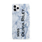 Full Name Grey Marble iPhone 11 Pro Max 3D Snap Case