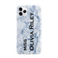 Full Name Grey Marble iPhone 11 Pro Max 3D Tough Case