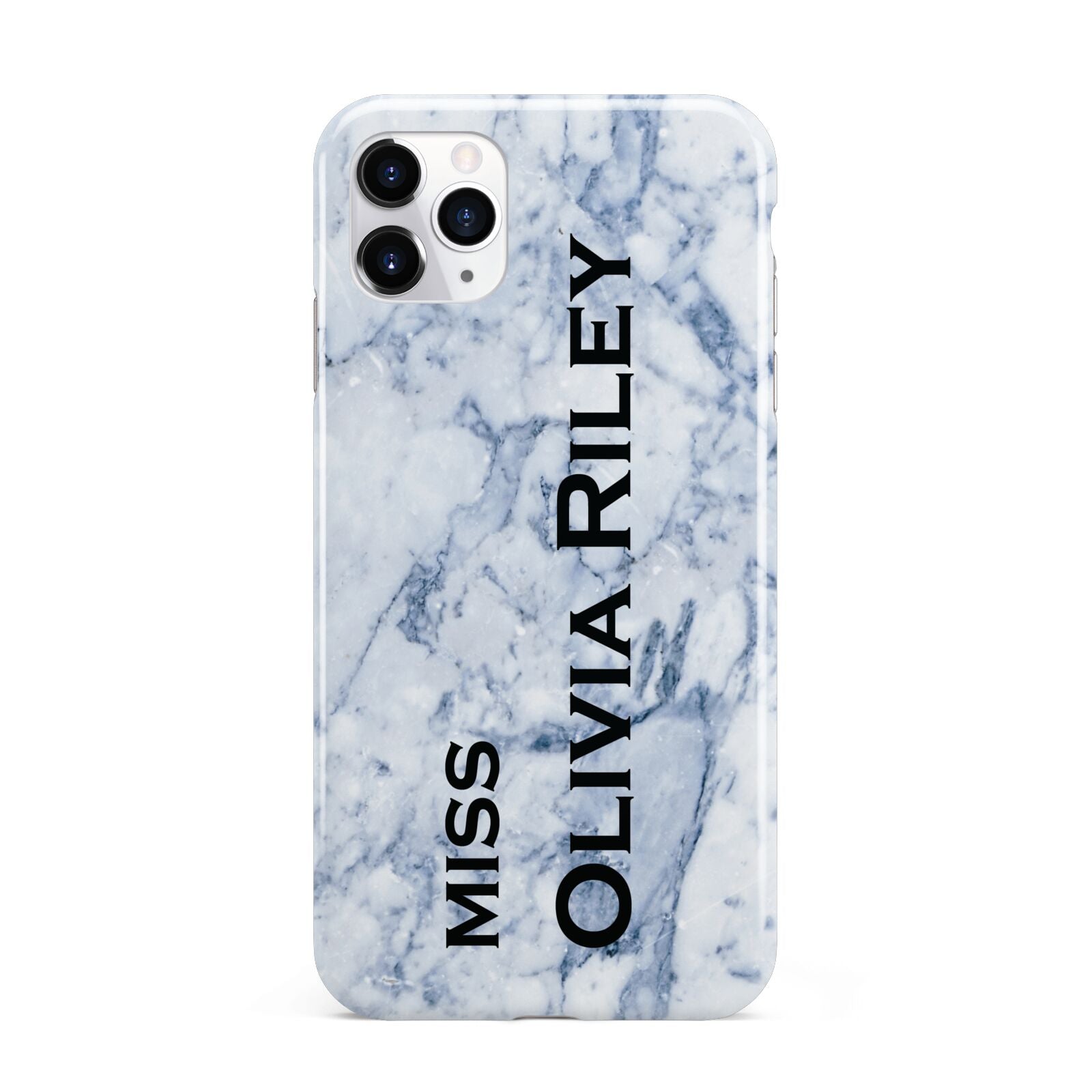 Full Name Grey Marble iPhone 11 Pro Max 3D Tough Case