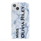 Full Name Grey Marble iPhone 13 Full Wrap 3D Snap Case