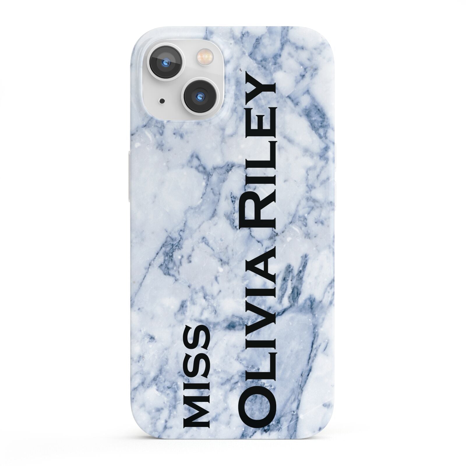 Full Name Grey Marble iPhone 13 Full Wrap 3D Snap Case