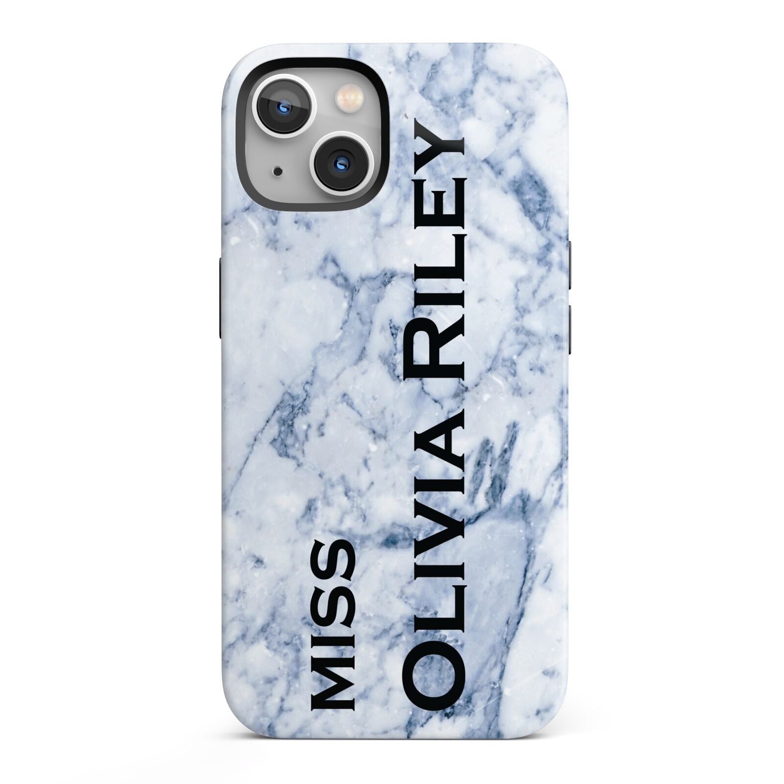 Full Name Grey Marble iPhone 13 Full Wrap 3D Tough Case