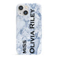 Full Name Grey Marble iPhone 13 Mini Full Wrap 3D Snap Case