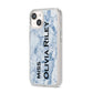 Full Name Grey Marble iPhone 14 Clear Tough Case Starlight Angled Image