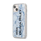 Full Name Grey Marble iPhone 14 Plus Clear Tough Case Starlight Angled Image