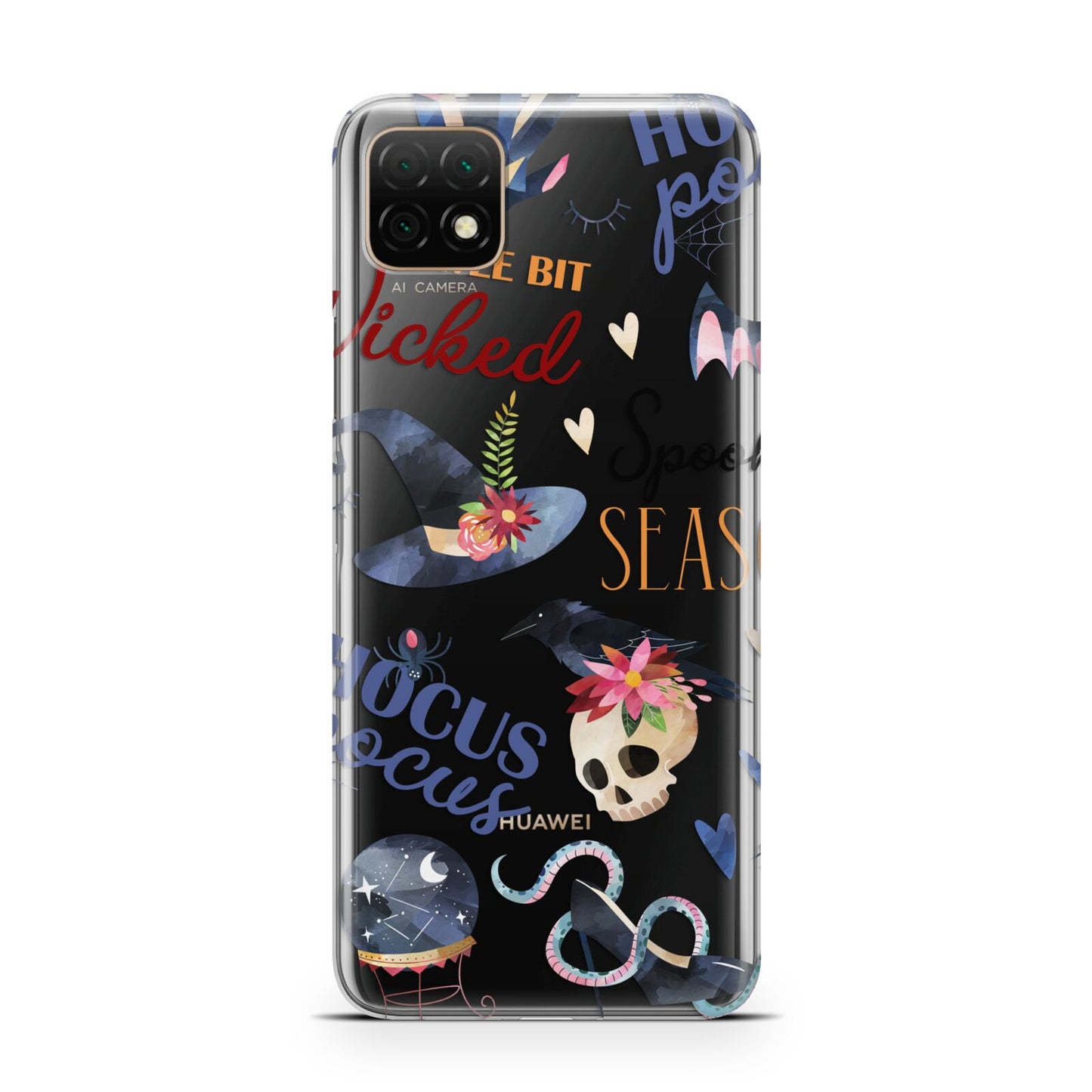 Fun Halloween Catchphrases and Watercolour Illustrations Huawei Enjoy 20 Phone Case