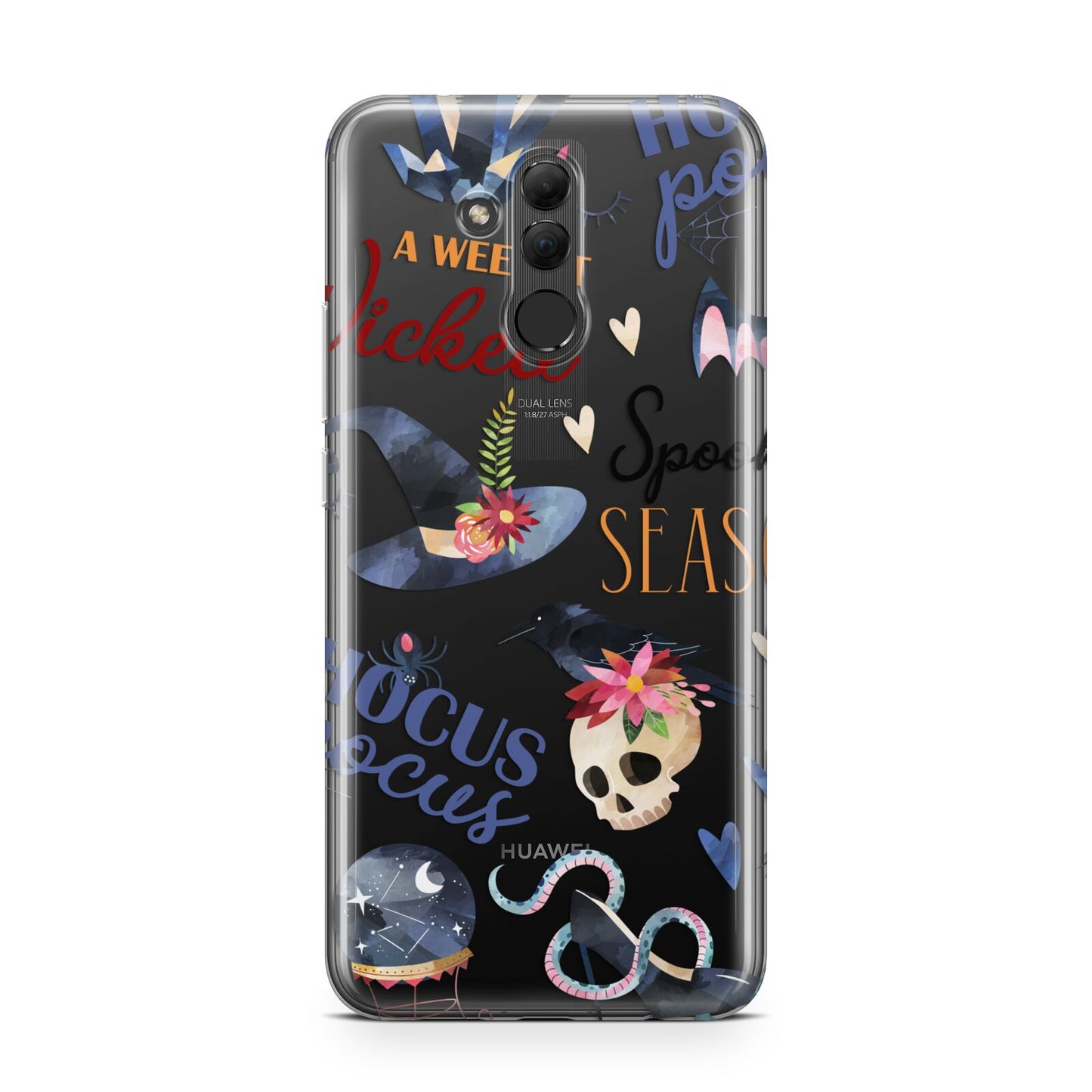 Fun Halloween Catchphrases and Watercolour Illustrations Huawei Mate 20 Lite