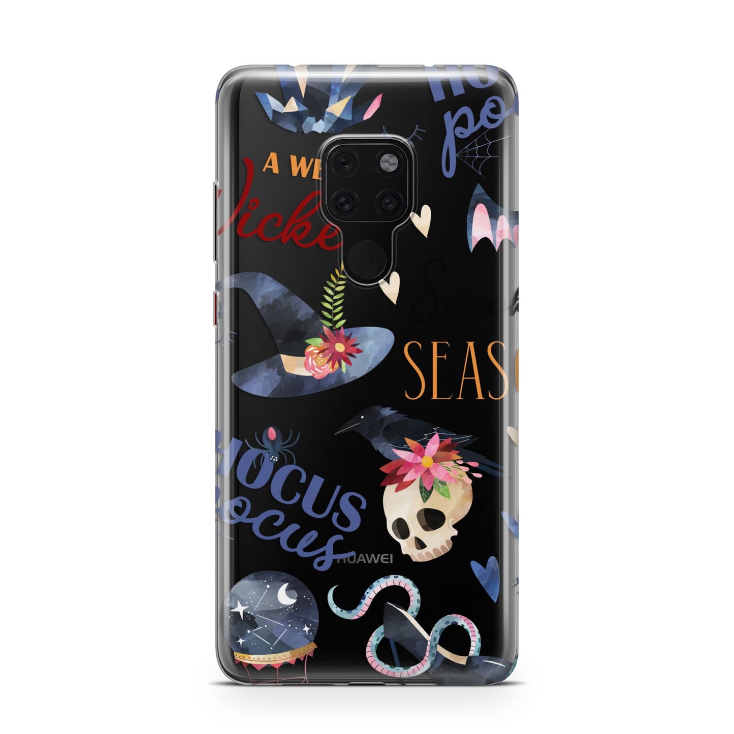 Fun Halloween Catchphrases and Watercolour Illustrations Huawei Mate 20 Phone Case