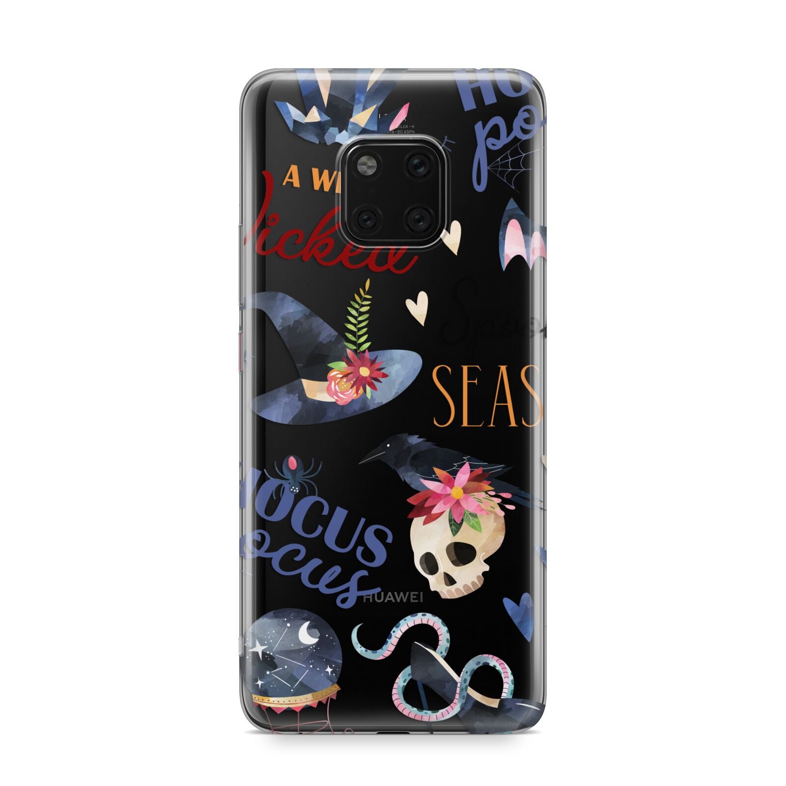 Fun Halloween Catchphrases and Watercolour Illustrations Huawei Mate 20 Pro Phone Case