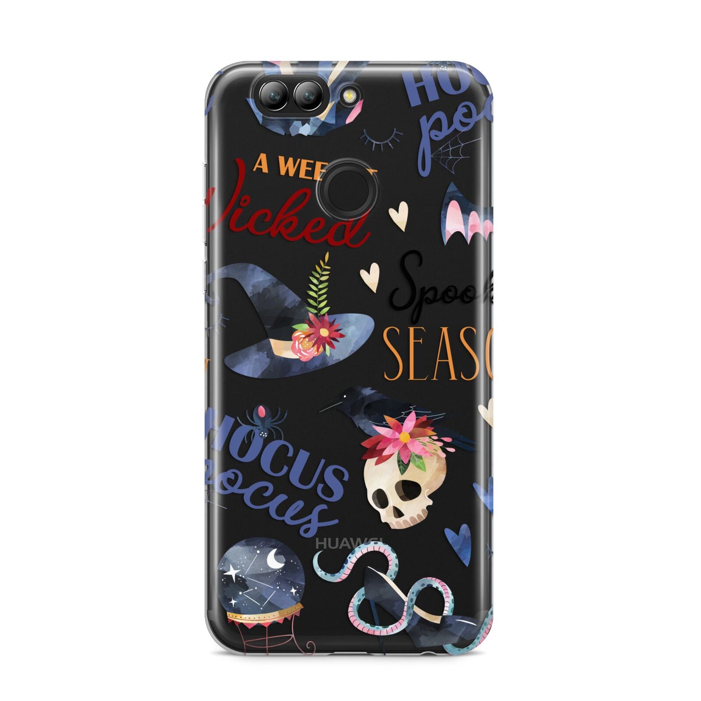 Fun Halloween Catchphrases and Watercolour Illustrations Huawei Nova 2s Phone Case