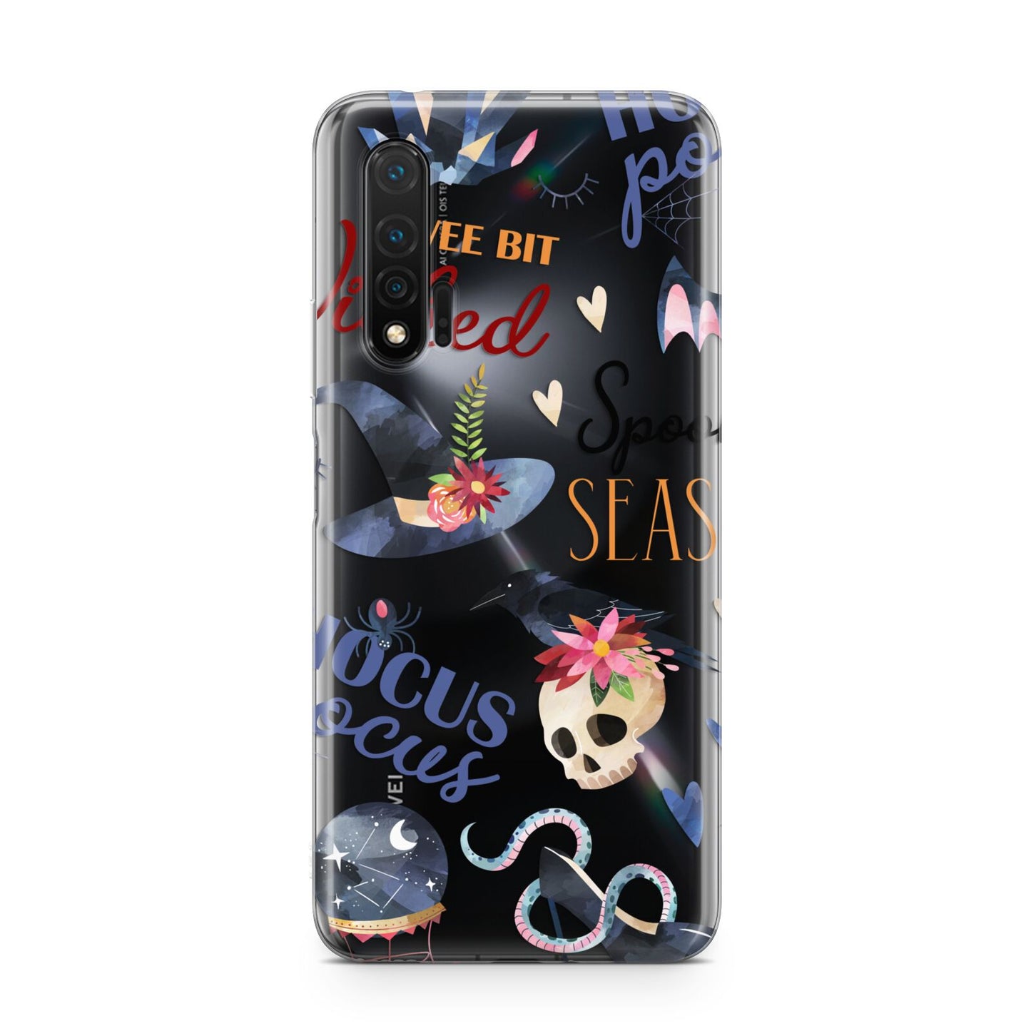 Fun Halloween Catchphrases and Watercolour Illustrations Huawei Nova 6 Phone Case