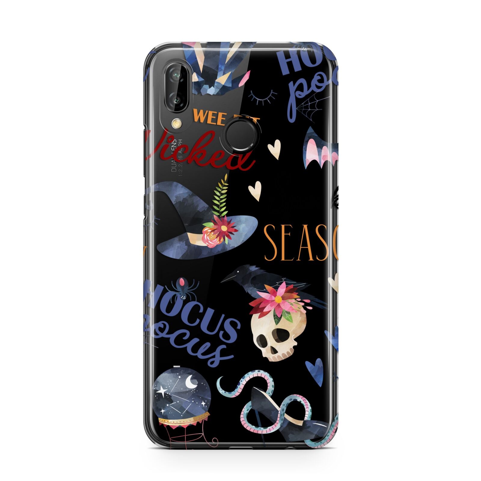 Fun Halloween Catchphrases and Watercolour Illustrations Huawei P20 Lite Phone Case