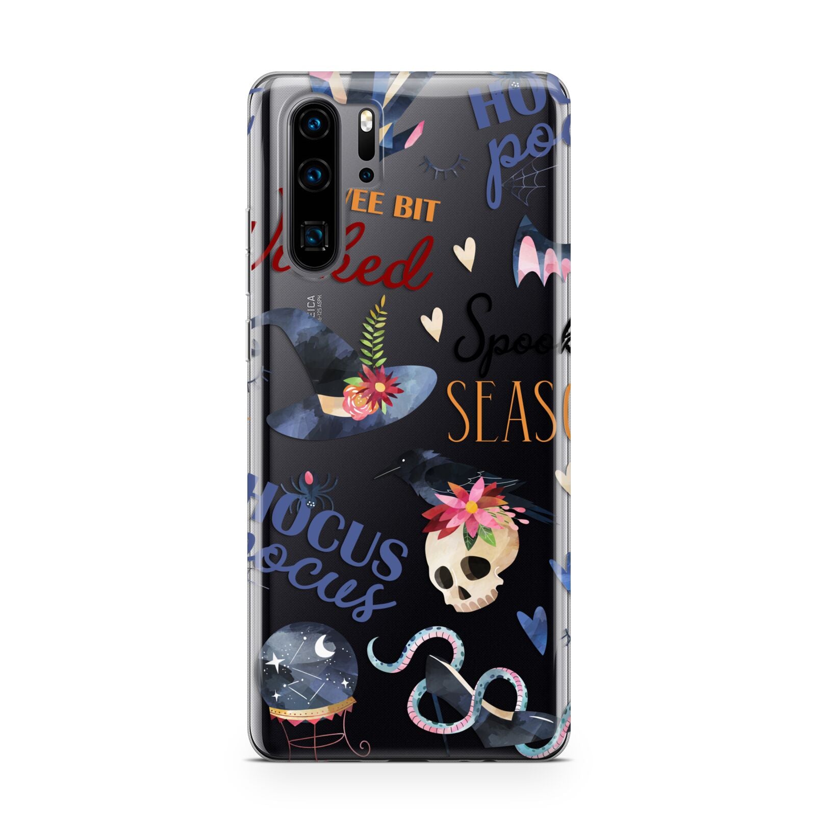 Fun Halloween Catchphrases and Watercolour Illustrations Huawei P30 Pro Phone Case