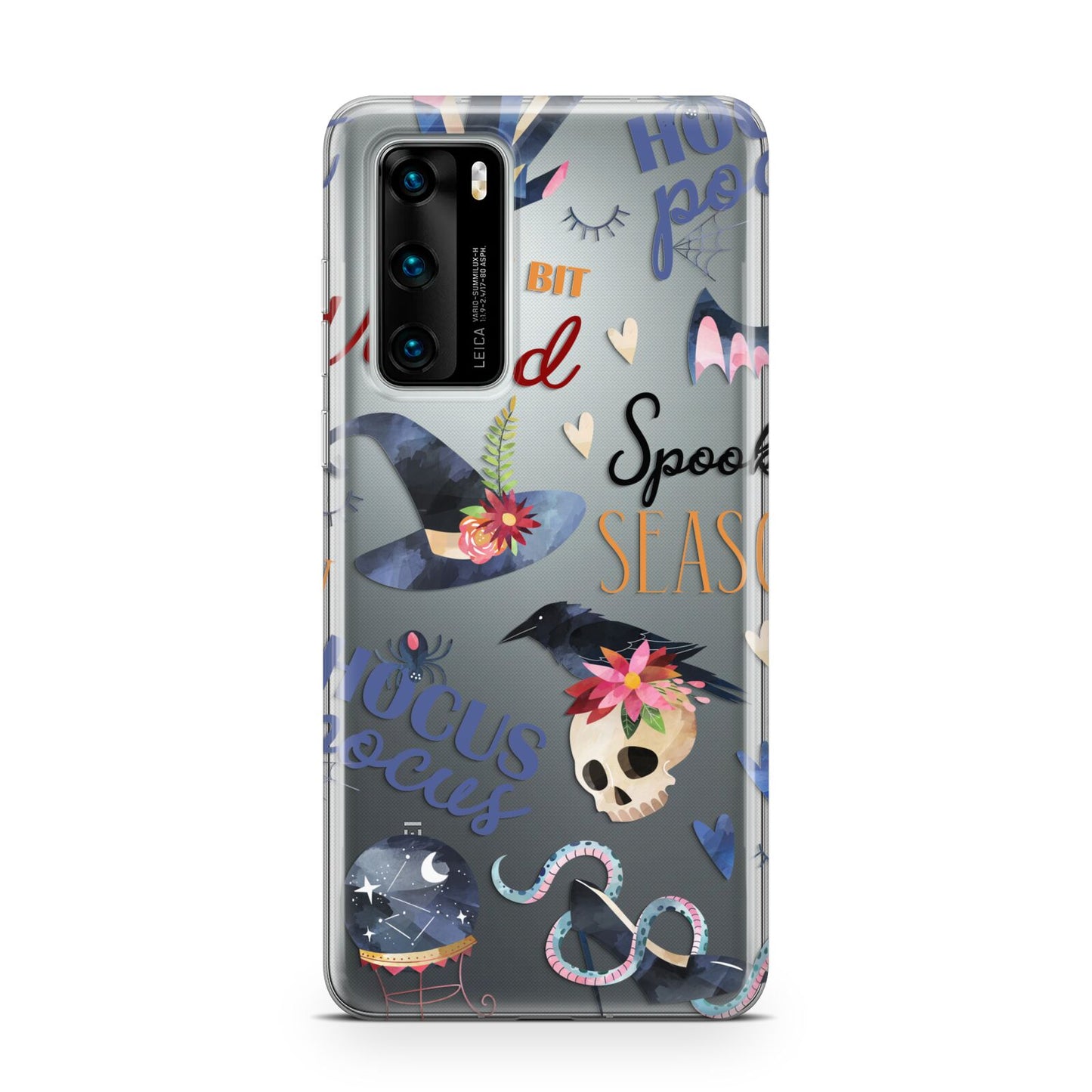 Fun Halloween Catchphrases and Watercolour Illustrations Huawei P40 Phone Case