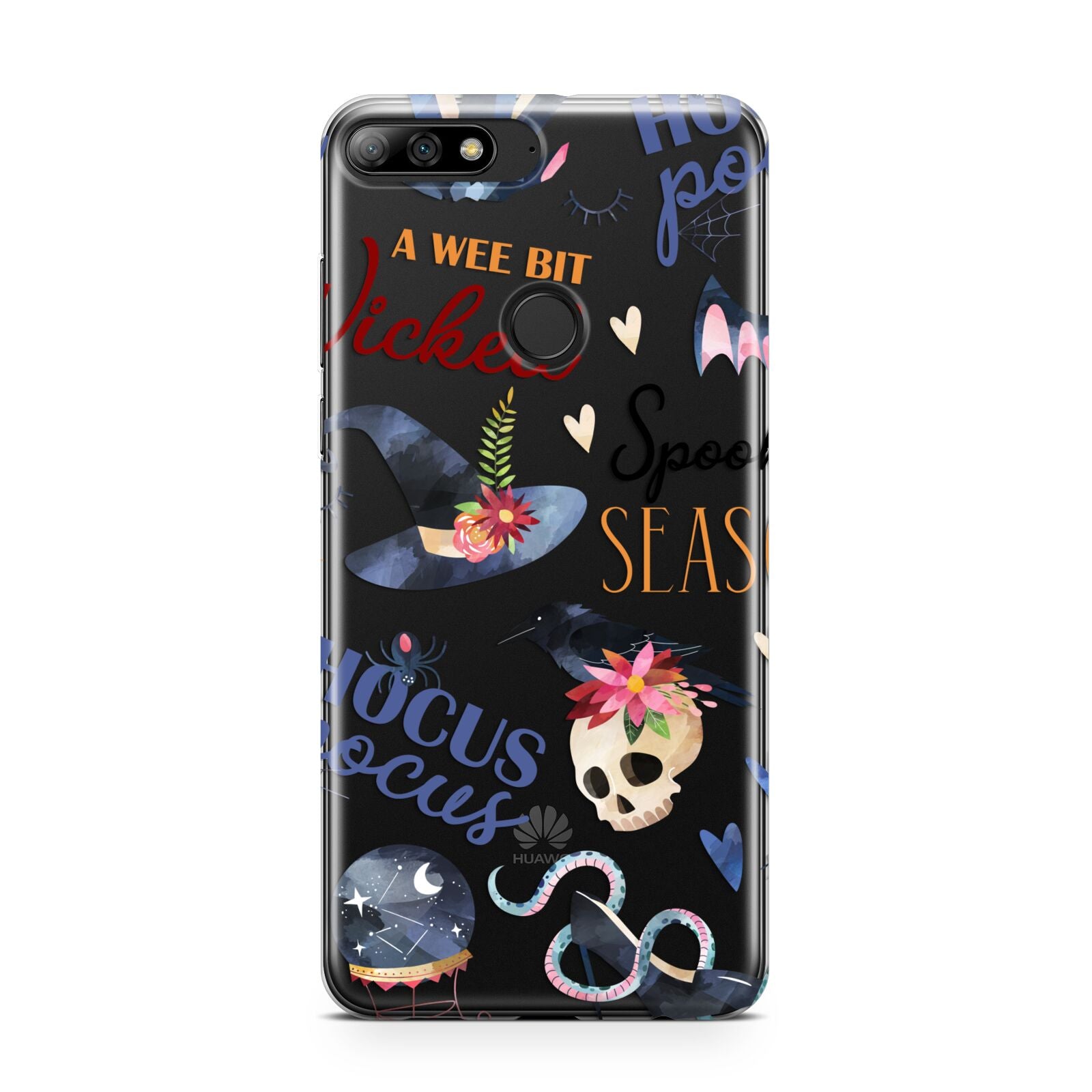 Fun Halloween Catchphrases and Watercolour Illustrations Huawei Y7 2018