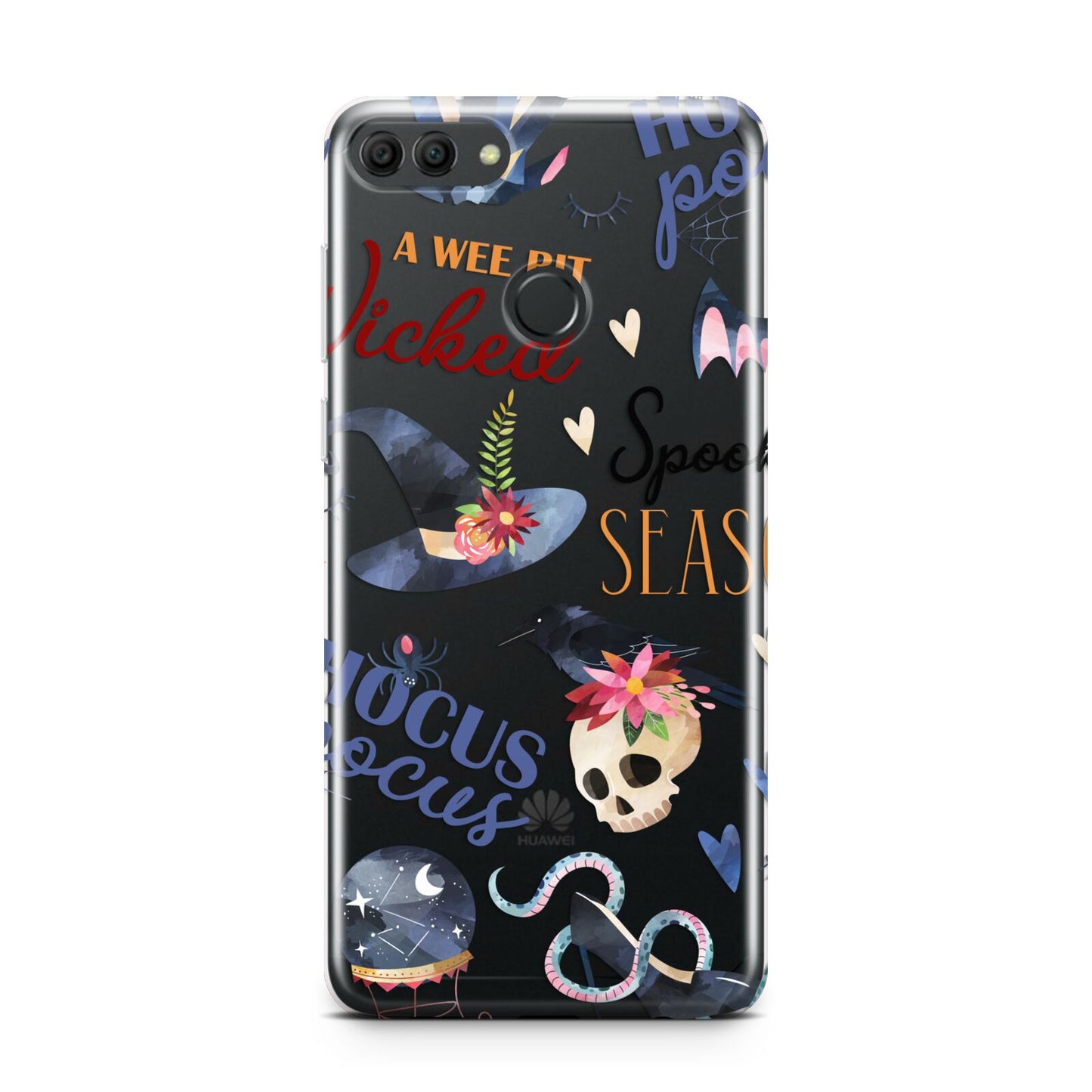 Fun Halloween Catchphrases and Watercolour Illustrations Huawei Y9 2018