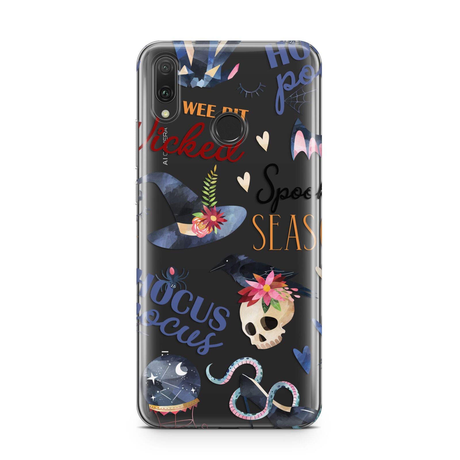 Fun Halloween Catchphrases and Watercolour Illustrations Huawei Y9 2019