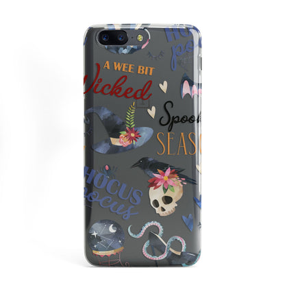 Fun Halloween Catchphrases and Watercolour Illustrations OnePlus Case