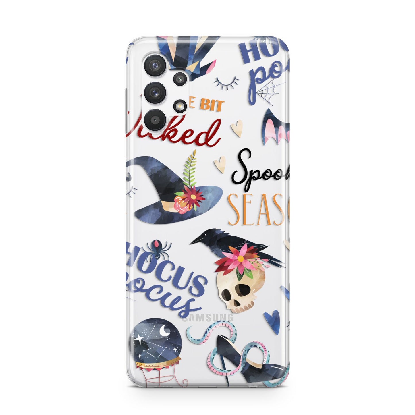 Fun Halloween Catchphrases and Watercolour Illustrations Samsung A32 5G Case