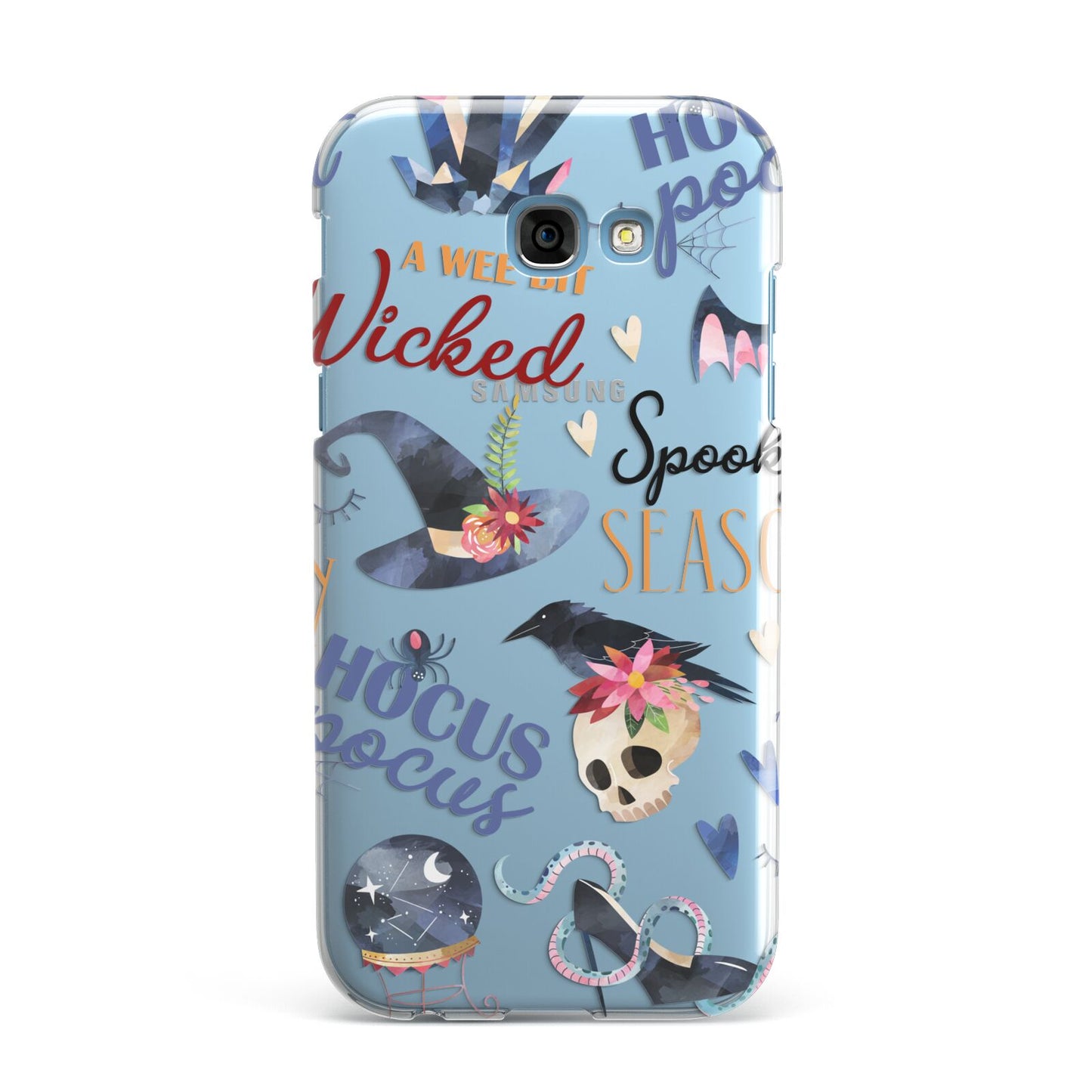 Fun Halloween Catchphrases and Watercolour Illustrations Samsung Galaxy A7 2017 Case