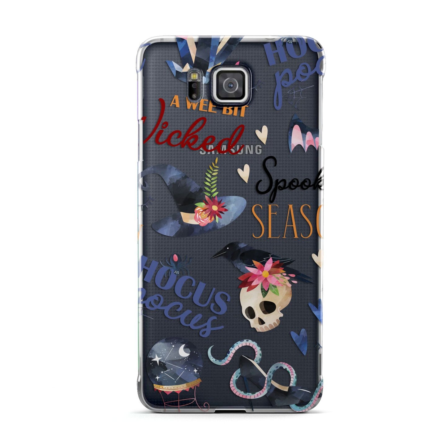 Fun Halloween Catchphrases and Watercolour Illustrations Samsung Galaxy Alpha Case