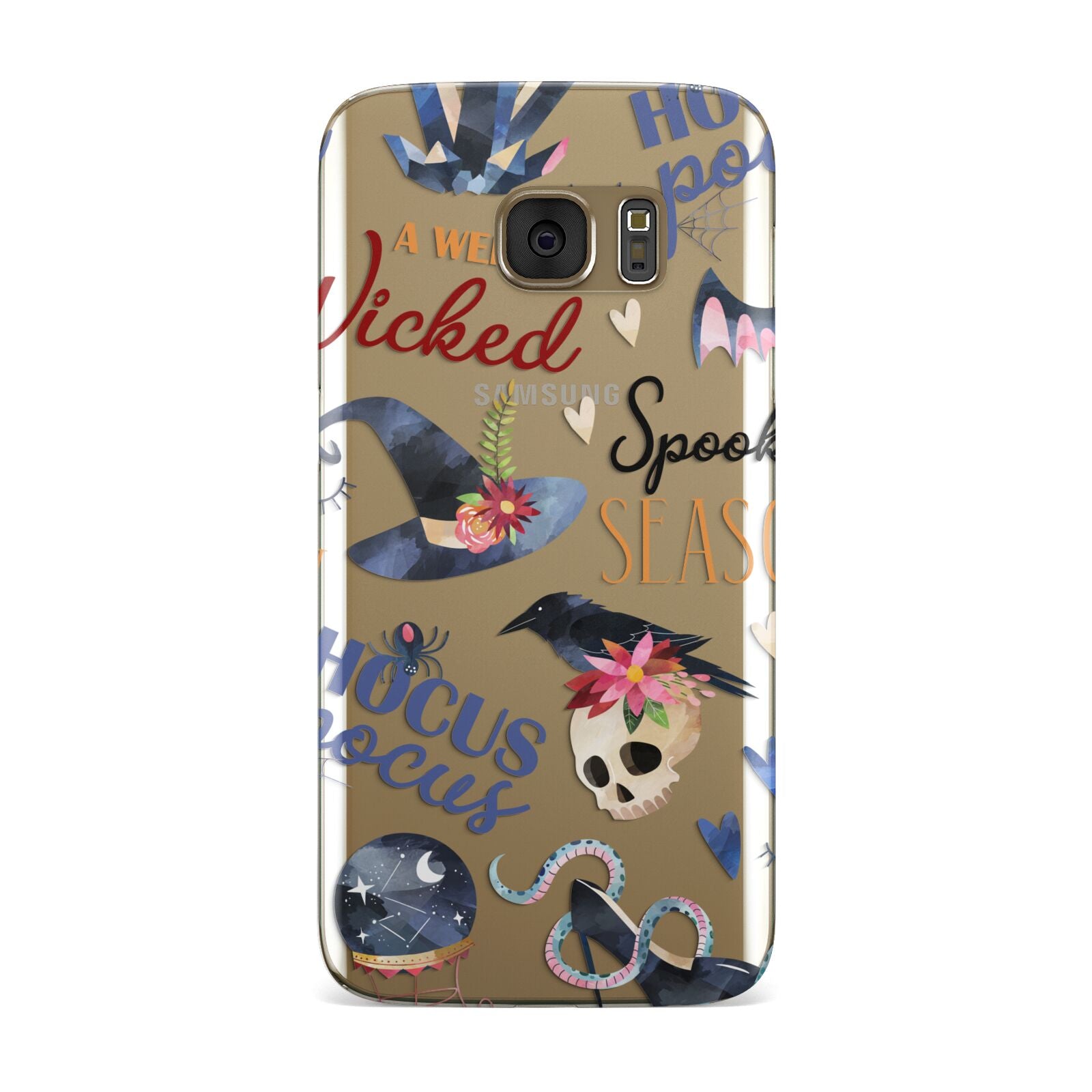 Fun Halloween Catchphrases and Watercolour Illustrations Samsung Galaxy Case