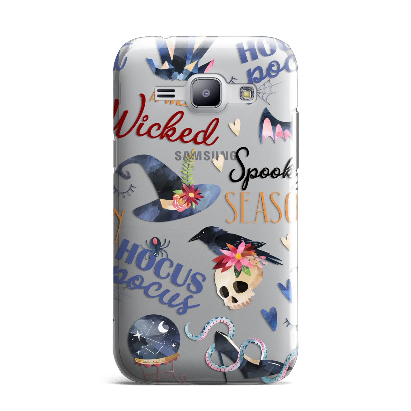 Fun Halloween Catchphrases and Watercolour Illustrations Samsung Galaxy J1 2015 Case