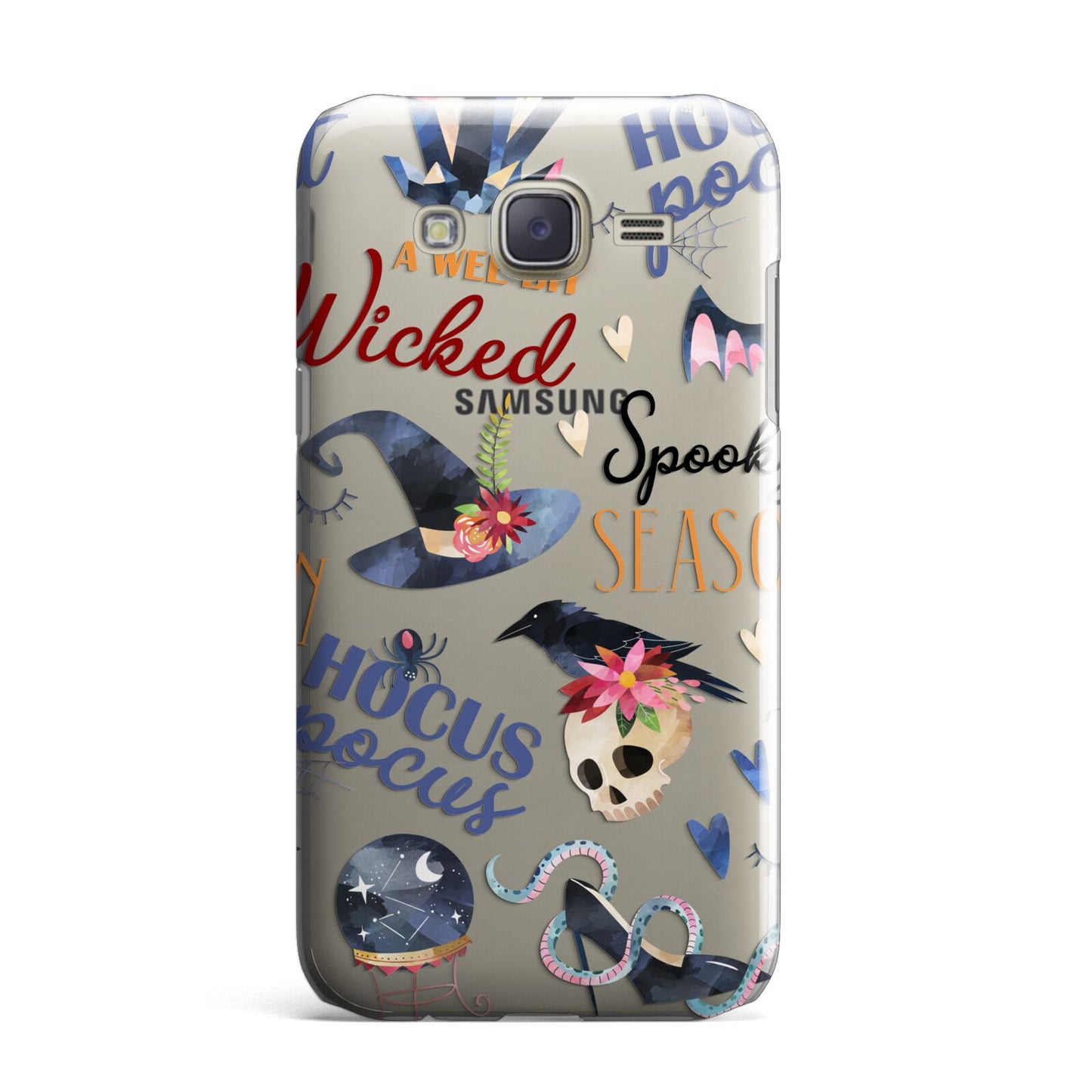 Fun Halloween Catchphrases and Watercolour Illustrations Samsung Galaxy J7 Case