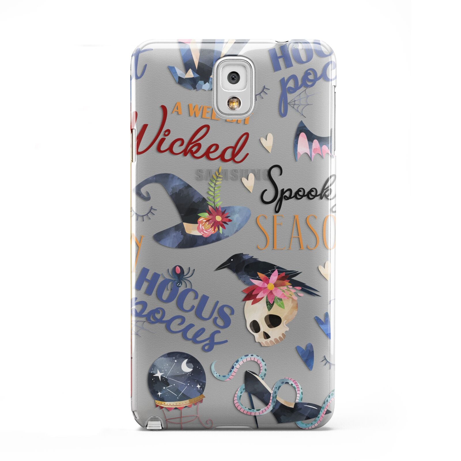 Fun Halloween Catchphrases and Watercolour Illustrations Samsung Galaxy Note 3 Case