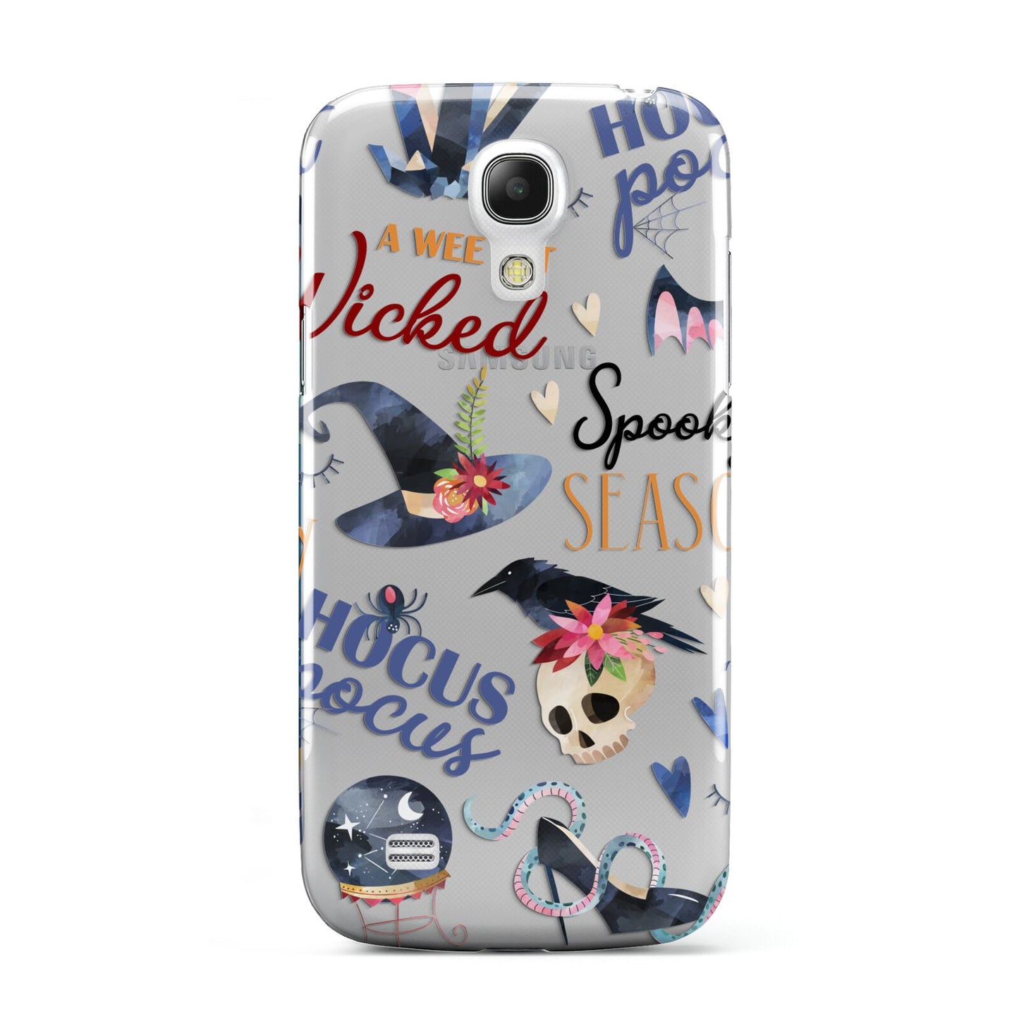 Fun Halloween Catchphrases and Watercolour Illustrations Samsung Galaxy S4 Mini Case