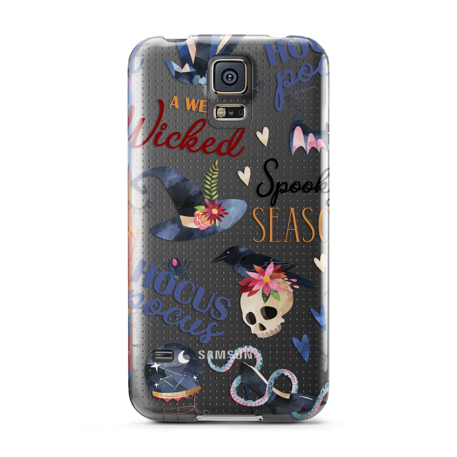 Fun Halloween Catchphrases and Watercolour Illustrations Samsung Galaxy S5 Case