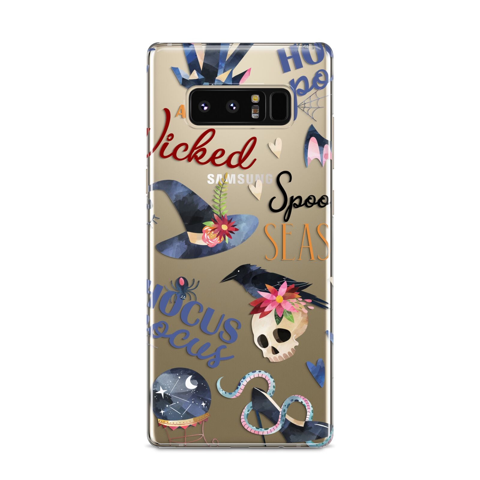 Fun Halloween Catchphrases and Watercolour Illustrations Samsung Galaxy S8 Case