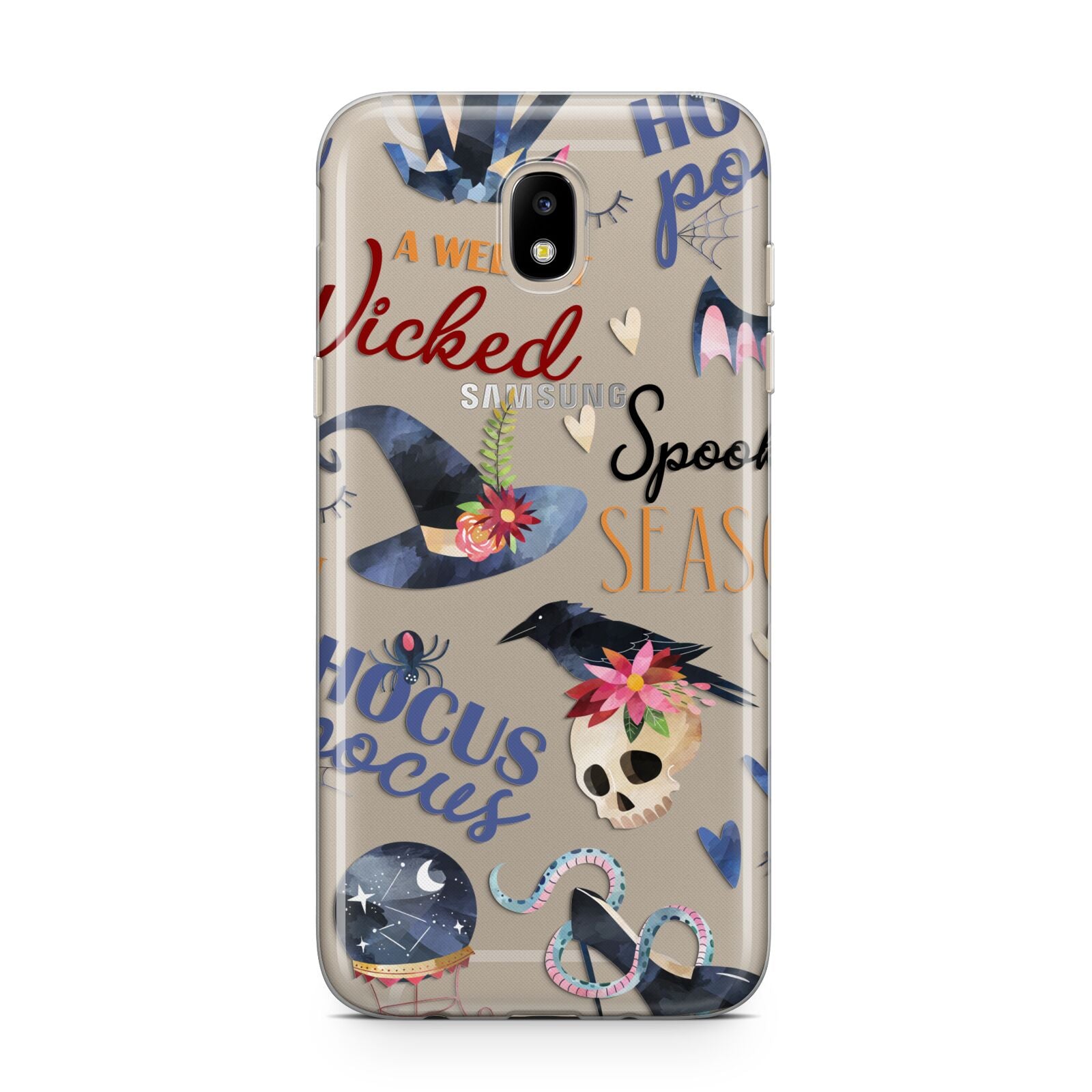 Fun Halloween Catchphrases and Watercolour Illustrations Samsung J5 2017 Case